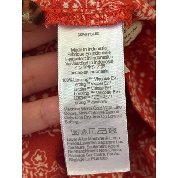 Madewell Button-Front Midi Dress In Piazza Floral Size XL - Picture 8 of 8